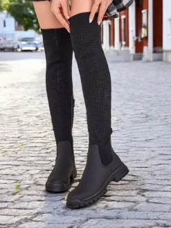 Royalfashion Damskie wsuwane kozaki Bezzonu