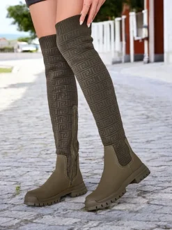 Royalfashion Damskie wsuwane kozaki Bezzonu