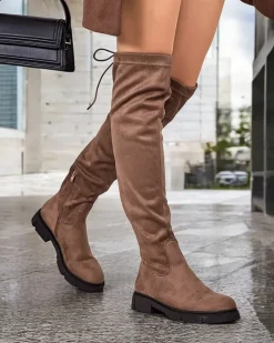 Royalfashion Damskie wsuwane kozaki za kolano Robus