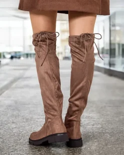 Royalfashion Damskie wsuwane kozaki za kolano Robus