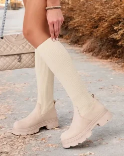 Royalfashion Damskie wsuwane kozaki Anobbi