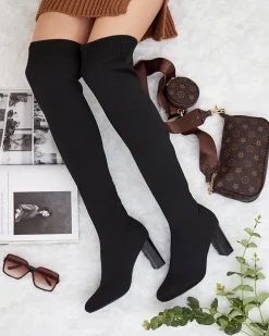 Royalfashion Damskie wsuwane kozaki za kolano Nolels