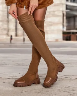 Royalfashion Damskie wsuwane kozaki Bizonu