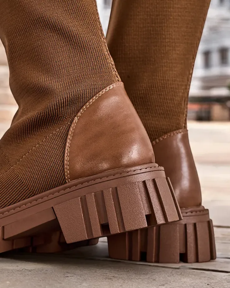 Royalfashion Damskie wsuwane kozaki Bizonu