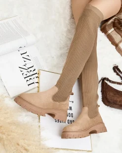 Royalfashion Damskie wsuwane kozaki za kolano Senolel