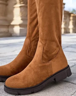 Royalfashion Damskie wsuwane kozaki za kolano Robus