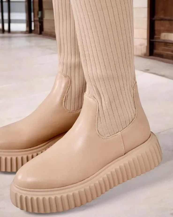 Royalfashion Damskie wsuwane kozaki za kolano Hesoppel