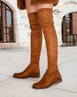Royalfashion Damskie wsuwane kozaki za kolano Lianas