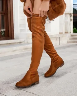 Royalfashion Damskie wsuwane kozaki za kolano Lianas