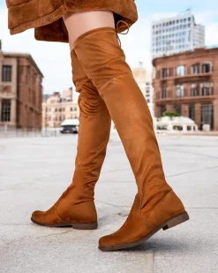 Royalfashion Damskie wsuwane kozaki za kolano Lianas