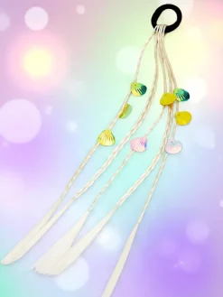 Royalfashion Doczepiane warkoczyki na gumce z muszelkami