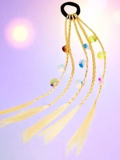 Royalfashion Doczepiane warkoczyki na gumce z muszelkami