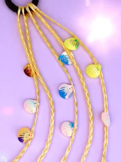 Royalfashion Doczepiane warkoczyki na gumce z muszelkami