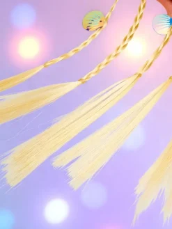 Royalfashion Doczepiane warkoczyki na gumce z muszelkami