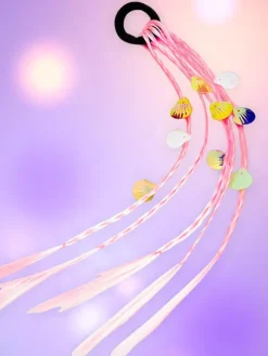 Royalfashion Doczepiane warkoczyki na gumce z muszelkami