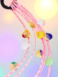 Royalfashion Doczepiane warkoczyki na gumce z muszelkami