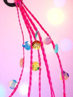 Royalfashion Doczepiane warkoczyki na gumce z muszelkami