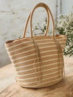 Royalfashion Duża słomiana torebka damska