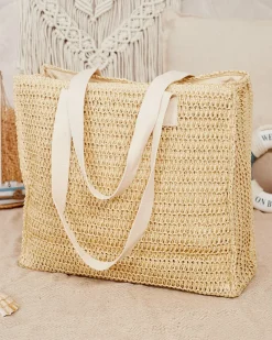 Royalfashion Duża słomiana torebka damska