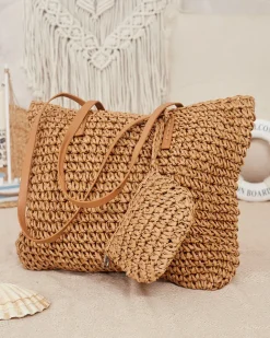 Royalfashion Duża słomiana torebka damska