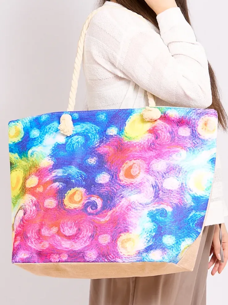 Royalfashion Duża torba materiałowa z printem