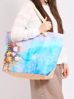 Royalfashion Duża torba materiałowa z printem