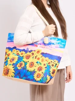 Royalfashion Duża torba materiałowa z printem