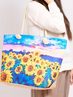 Royalfashion Duża torba materiałowa z printem