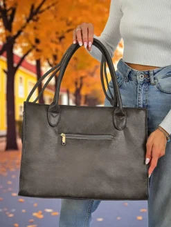 Royalfashion Duża torebka damska eko skórzana shopper MagnetEdge Tote