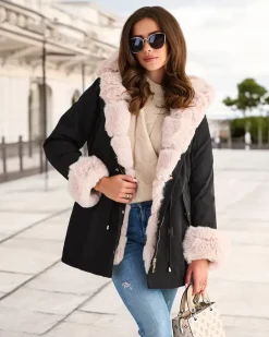 Royalfashion Długa kurtka damska