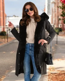 Royalfashion Długa kurtka damska