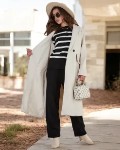 Royalfashion Długi płaszcz damski