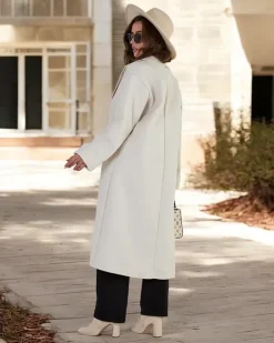 Royalfashion Długi płaszcz damski