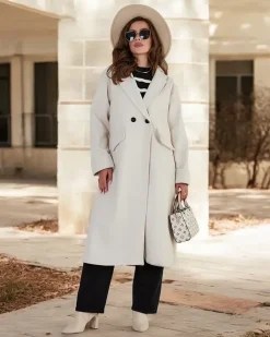 Royalfashion Długi płaszcz damski