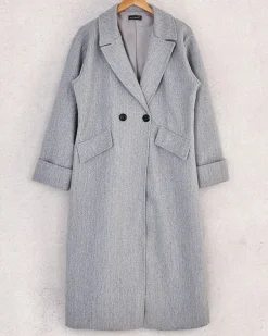 Royalfashion Długi płaszcz damski