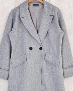 Royalfashion Długi płaszcz damski