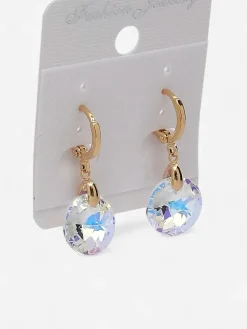 Royalfashion Długie kolczyki damskie z kryształem