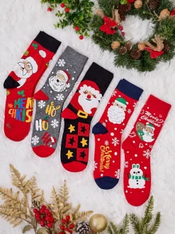 Royalfashion Długie męskie świąteczne skarpety 5/pak