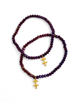 Royalfashion Dwie Bransoletki damskie z zawieszką kotwicy