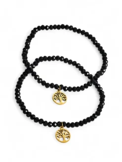 Royalfashion Dwie Bransoletki damskie z zawieszką drzewa