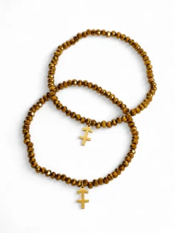 Royalfashion Dwie Bransoletki damskie z zawieszką kotwicy