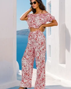 Royalfashion Dwuczęściowy damski komplet z printem