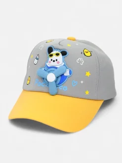 Royalfashion Dziecięca czapka z daszkiem i naszywką z latającym misiem Oliver Sky