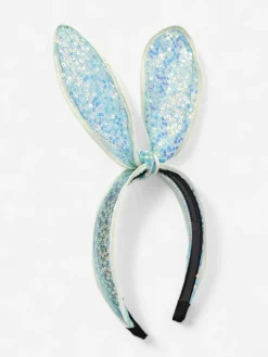 Royalfashion Dziecięca opaska do włosów z uszkami królika i cekinami
