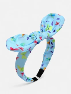 Royalfashion Dziecięca opaska do włosów z kokardką z printem