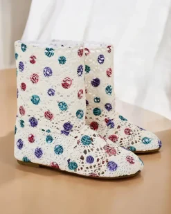 Royalfashion Dziecięce ażurowe botki Misuti