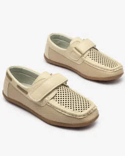 Royalfashion Dziecięce mokasyny ażurowe w kolorze beżowym Nexxc