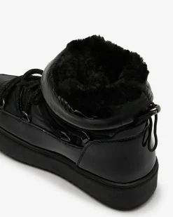 Royalfashion Dziecięce wsuwane buty a'la śniegowce w kolorze czarnym Asifa