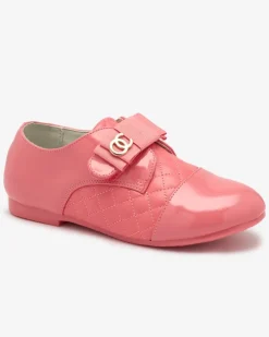 Royalfashion Dziewczęce pikowane półbuty z eko skóry w kolorze różowym Werme