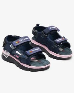 Royalfashion Dziewczęce sandały w kolorze granatowym Umaf